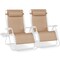 Best Choice Products Set of 2 Extra Wide Zero Gravity Lounge Chair Recliners w/ Cup Holder